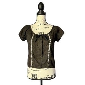 Vintage Free People Embroidered Top